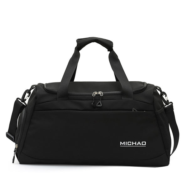 Large Capacity Gym Bag with Wet and Dry Separation – Black