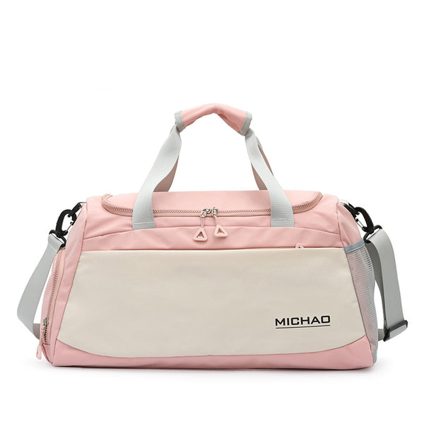 Large Capacity Gym Bag with Wet and Dry Separation – Pink