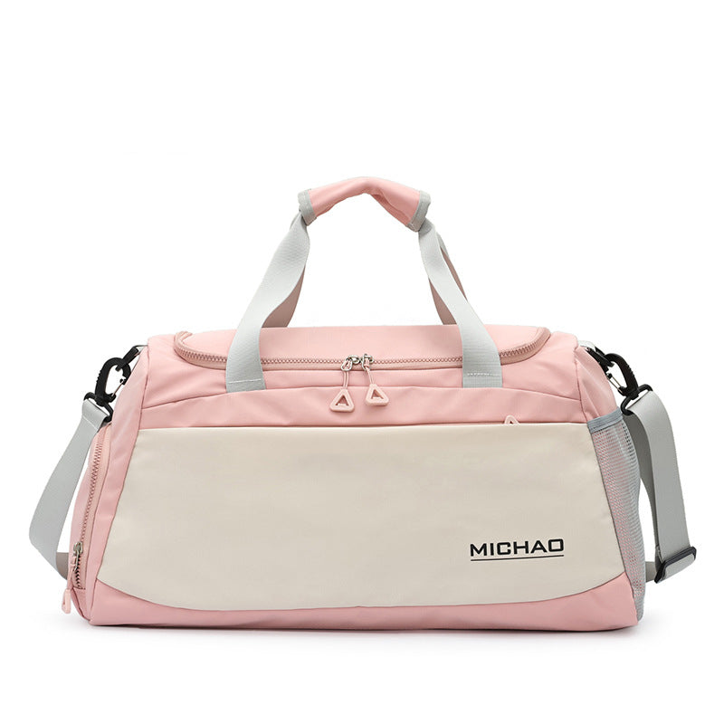 Large Capacity Gym Bag with Wet and Dry Separation – Pink