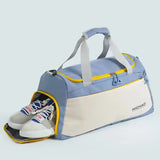 Large Capacity Gym Bag with Wet and Dry Separation – White