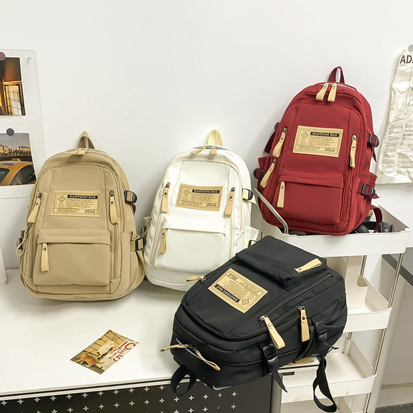Khaki Stylish and Simple Backpack