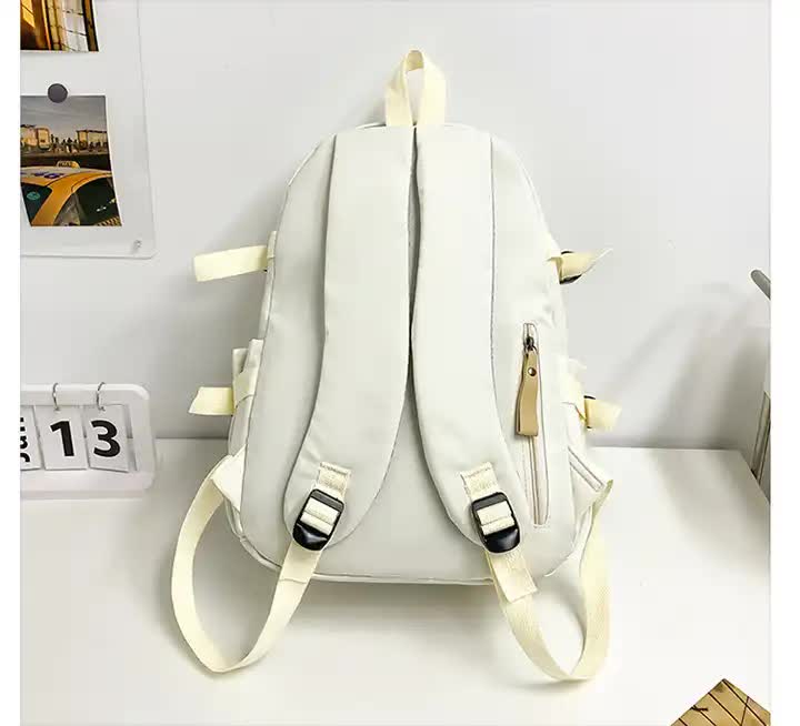 White Stylish and Simple Backpack