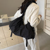Purple Lightweight Shoulder Bag - Compact Fitness Yoga Sports Bag