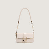 White Elegant Quilted Chain Shoulder Bag