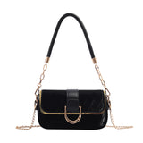 Black Elegant Quilted Chain Shoulder Bag