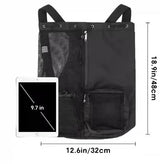 Pink Mesh Drawstring Swim Backpack with Wet Pocket