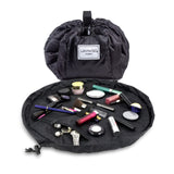 Portable Drawstring Cosmetic Storage Bag for Travel and Daily Use - Black