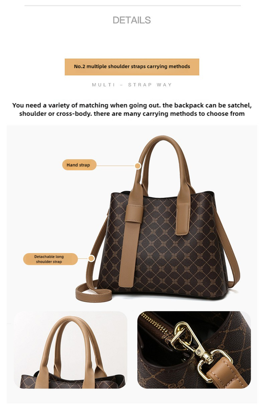 Off White And Blue Retro Handbag - Elegant Tote with Large Capacity