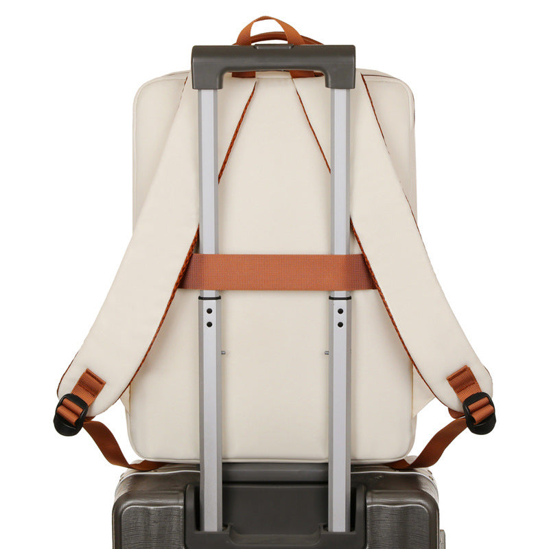 Waterproof Business Backpack - 31L Capacity, Stylish and Versatile - Off White