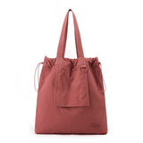 Large Capacity Tote Bag - Lightweight Single Shoulder Bag - Raspberry Red