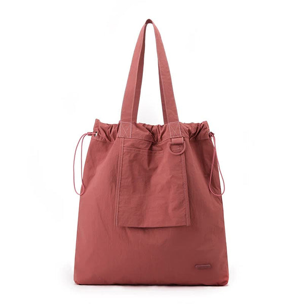 Large Capacity Tote Bag - Lightweight Single Shoulder Bag - Raspberry Red