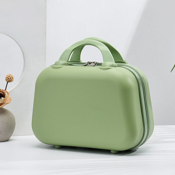 Handheld Makeup Organizer - Compact and Portable Cosmetic Storage Case - Olive Green