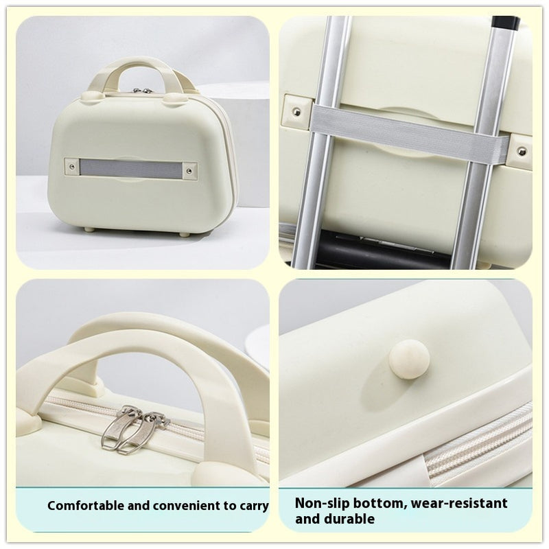 Handheld Makeup Organizer - Compact and Portable Cosmetic Storage Case - White