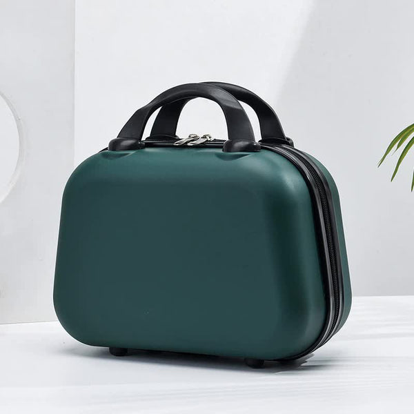 Handheld Makeup Organizer - Compact and Portable Cosmetic Storage Case - Green
