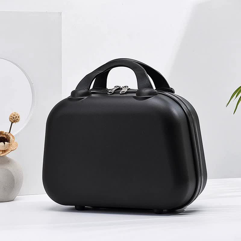 Handheld Makeup Organizer - Compact and Portable Cosmetic Storage Case - Black