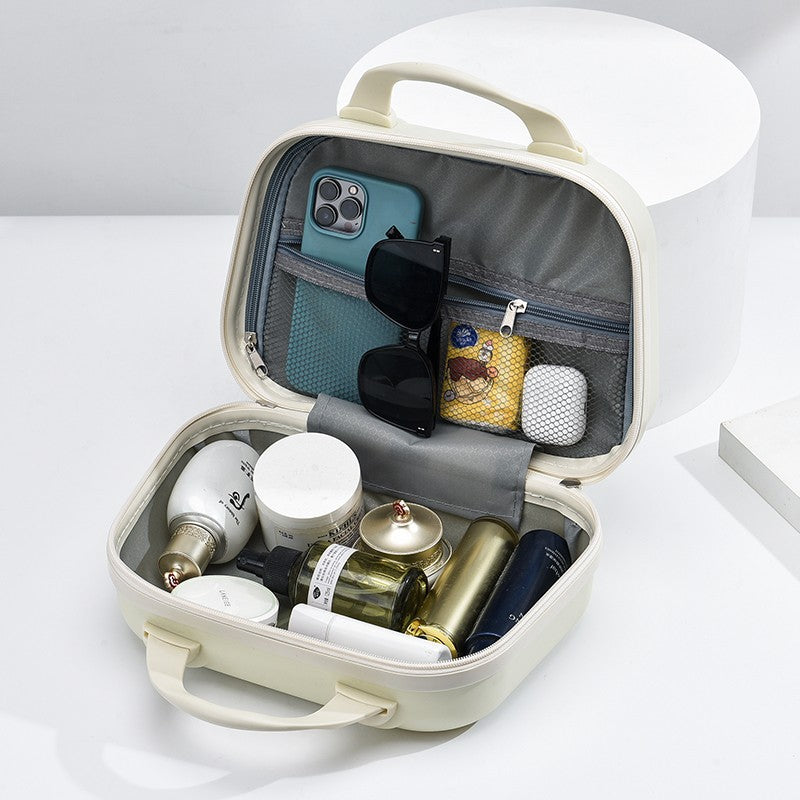 Handheld Makeup Organizer - Compact and Portable Cosmetic Storage Case - Black