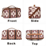 Boho Travel Cosmetic Bag - Large Waterproof - Black