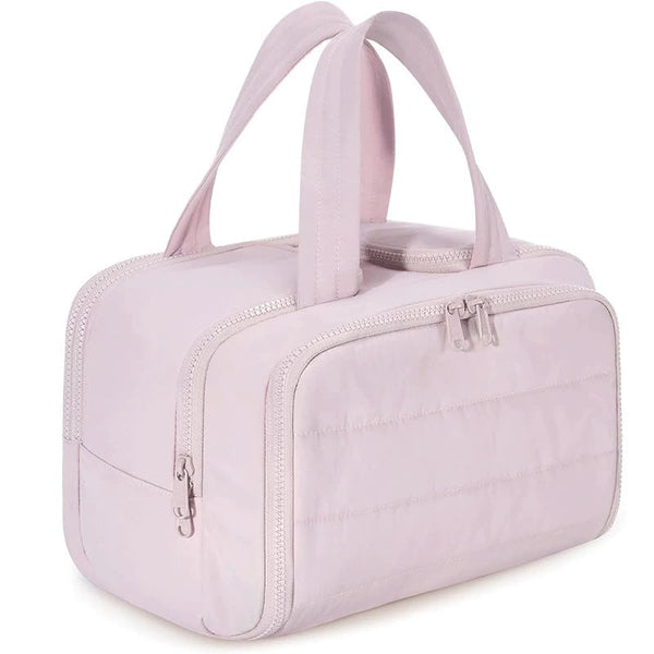 Waterproof Travel Toiletry Cosmetic Duffle Bag - Lightweight Multi-Pocket - Pink