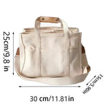 Large Capacity Multi-Compartment Tote Bag - White