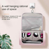 Portable PU Storage Bag for Hair Curlers, Hair Dryers, and Styling Tools - Black