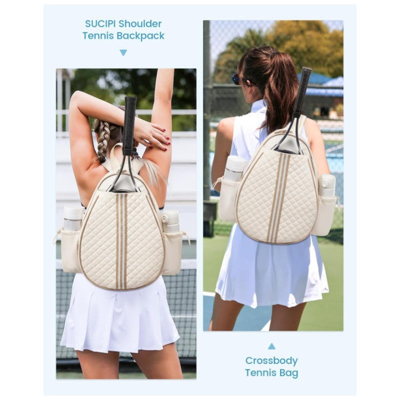 Black Lightweight Waterproof Tennis Racket Backpack