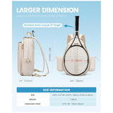 Black Lightweight Waterproof Tennis Racket Backpack