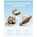 Black Lightweight Waterproof Tennis Racket Backpack