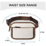 Brown Adjustable Waterproof PU Leather Waist / Crosbody Bag Unisex