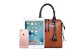Red 4-Piece Women's PU Leather Tote Bag Set - Vintage Handbag, Shoulder Bag, Clutch, and Card Holder