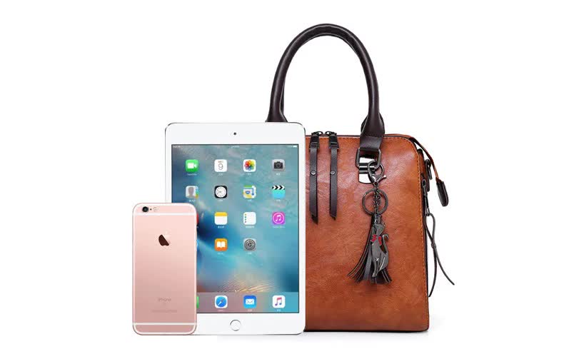 Red 4-Piece Women's PU Leather Tote Bag Set - Vintage Handbag, Shoulder Bag, Clutch, and Card Holder