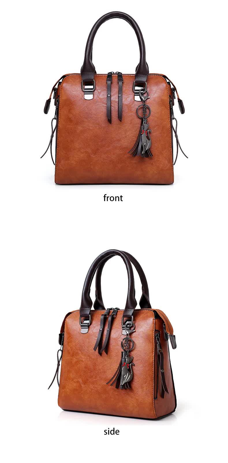Red 4-Piece Women's PU Leather Tote Bag Set - Vintage Handbag, Shoulder Bag, Clutch, and Card Holder
