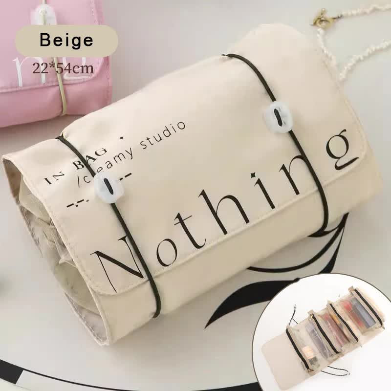 Portable 4-in-1 Cosmetic and Toiletry Storage Bag - Beige