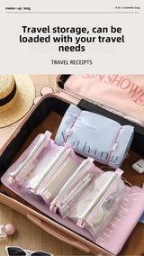 Portable 4-in-1 Cosmetic and Toiletry Storage Bag - Beige