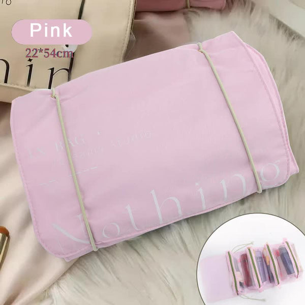 Portable 4-in-1 Cosmetic and Toiletry Storage Bag - Pink