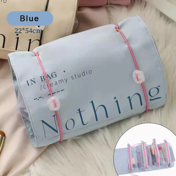 Portable 4-in-1 Cosmetic and Toiletry Storage Bag - Blue