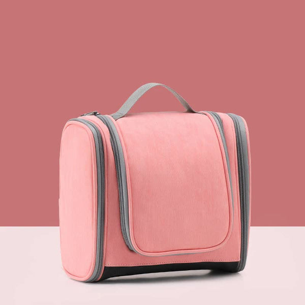 Pink Large Capacity Travel Toiletry Bag with Dry-Wet Separation