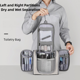 Blue Large Capacity Travel Toiletry Bag with Dry-Wet Separation