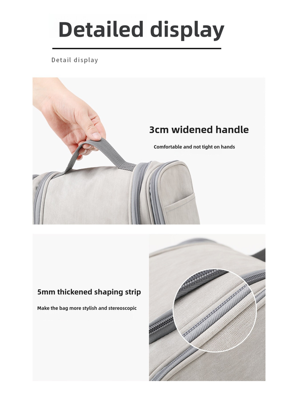 Blue Large Capacity Travel Toiletry Bag with Dry-Wet Separation
