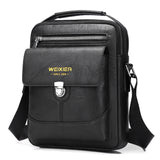 Premium PU Leather Crossbody Bag for Men - Vintage Black