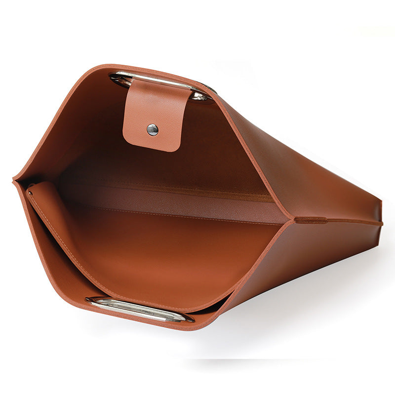 Brown Elegant PU Leather Laptop Handbag & Sleeve