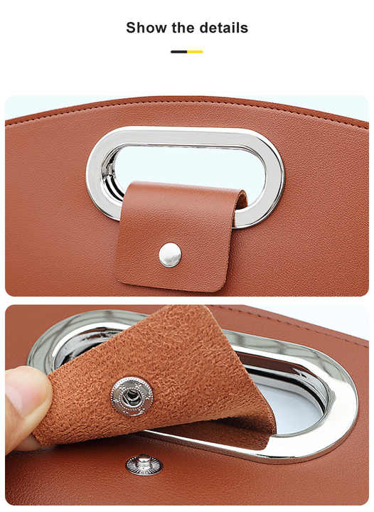Brown Elegant PU Leather Laptop Handbag & Sleeve