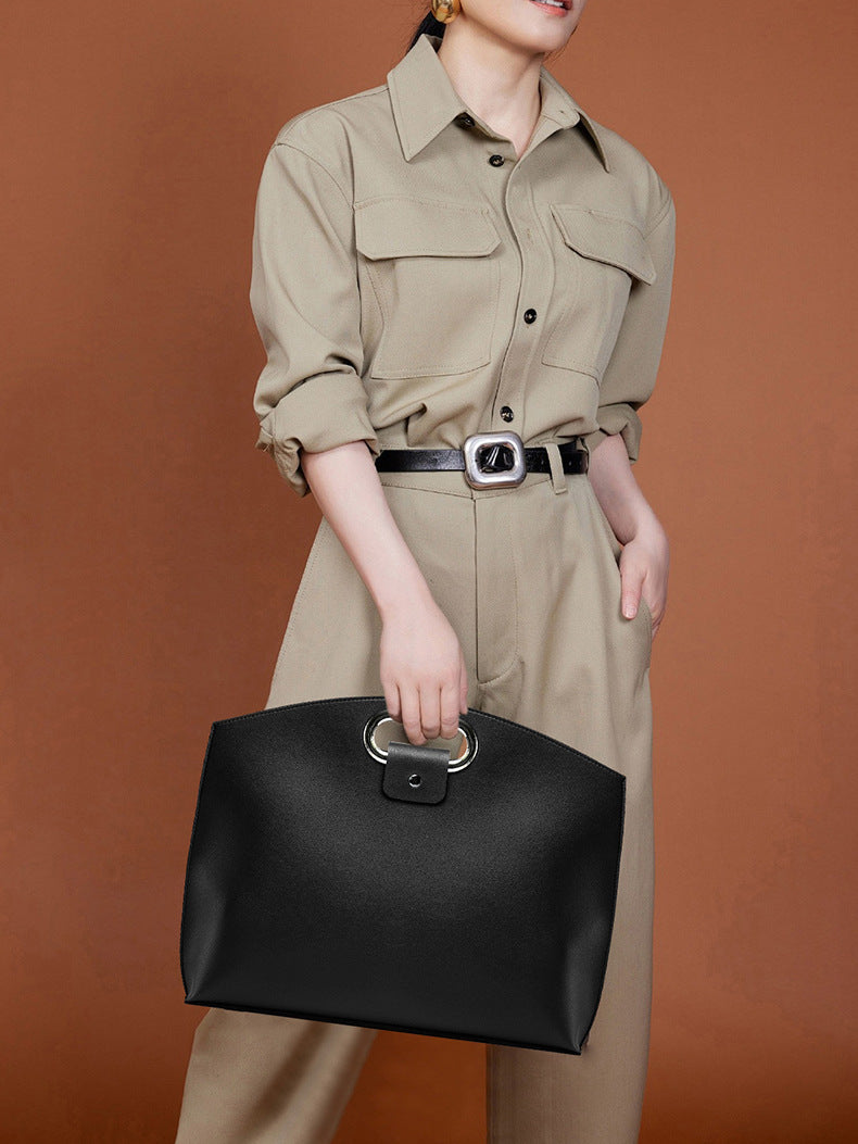 Off White Elegant PU Leather Laptop Handbag & Sleeve
