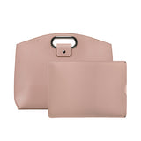 Pink Elegant PU Leather Laptop Handbag & Sleeve