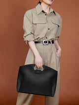 Green Elegant PU Leather Laptop Handbag & Sleeve