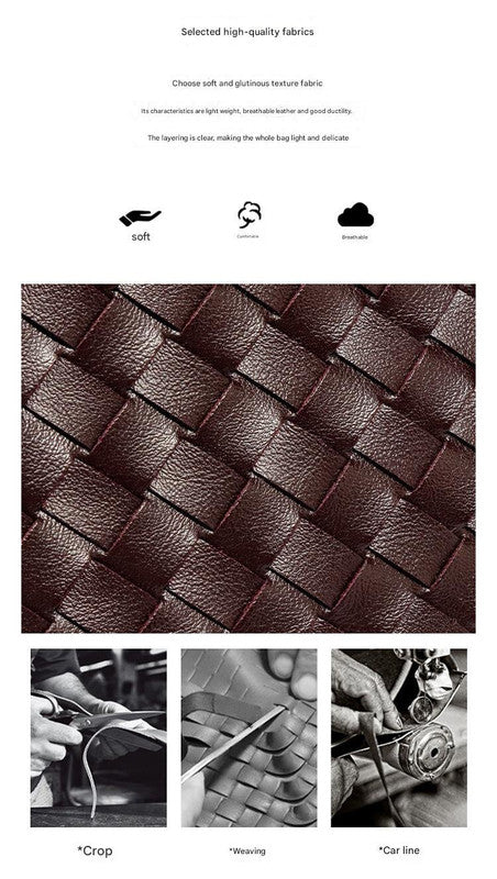 Brown Woven Shoulder Bag - Stylish Dumpling Bag