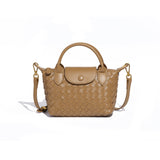 Khaki Woven Shoulder Bag - Stylish Dumpling Bag