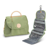 Stylish Travel Makeup Organizer Bag with Hanging Hook - Waterproof & Spacious Design - Green