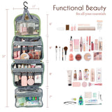 Stylish Travel Makeup Organizer Bag with Hanging Hook - Waterproof & Spacious Design - Black