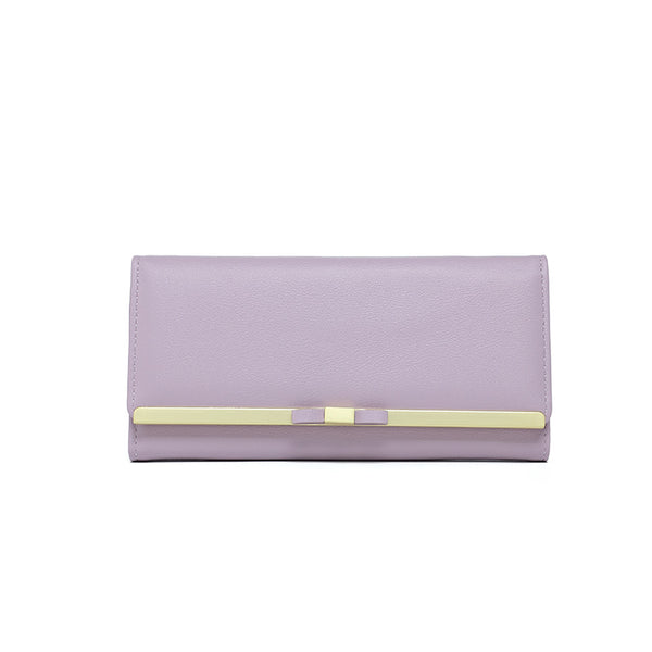 Elegant Women's Long Wallet - Purple