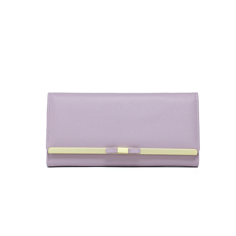 Elegant Women's Long Wallet - Purple